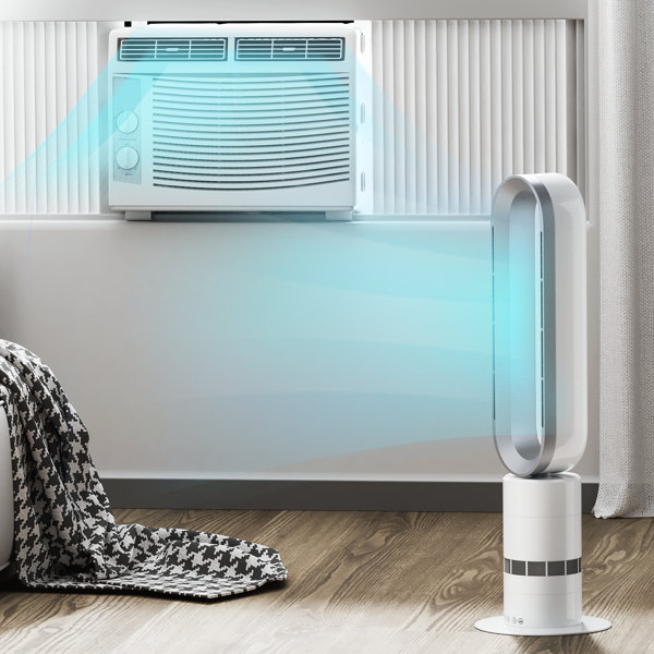 MoNiBloom 2 in 1 Space Heater Bladeless Tower Fan, 31" Heater & Fan